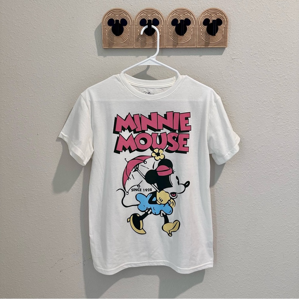 Disney Minnie Mouse White and Pink Tee